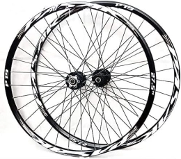 Amdieu Mountain Bike Wheel Wheelset 26 / 27.5 / 29In Bicycle Wheel, Mountain Bike Wheelset Double Walled Aluminum Alloy MTB Rim Fast Release Disc Brake 32H 7-11 Speed road Wheel (Color : D, Size : 26inch)