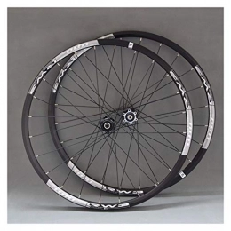 ZCXBHD Mountain Bike Wheel ZCXBHD 26 / 27.5inch Mountain Bike Wheelset Disc Brake Front Wheel Thru Axle 15mm Front + Rear Wheel 8 9 10 Speed Cassette Light Cyclocross (Color : Black, Size : 26inch)