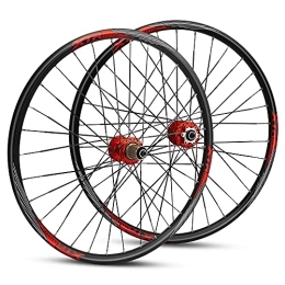 ZCXBHD Mountain Bike Wheel ZCXBHD MTB Wheelset 26 / 27.5 / 29in 120 Ring Bicycle Wheel Aluminum Alloy Hub Quick Release Disc Brake Rim Height 21mm 8 9 10 11 Speed 32H 1998g (Color : Red, Size : 26in)