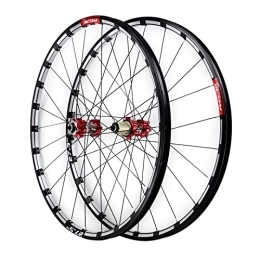 ZCXBHD Mountain Bike Wheel ZCXBHD MTB Wheelset 26 / 27.5inch Thru axle Mountain Bike Front + Rear Wheel Disc Brake Double Wall 7 / 8 / 9 / 10 / 11 / 12 Speed 24 Holes (Color : A, Size : 27.5in)