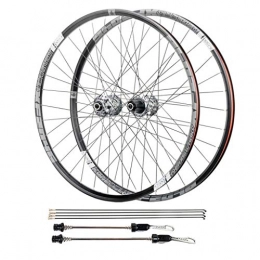 ZNND Mountain Bike Wheel ZNND Mountain Bike Wheelset 26 / 27.5 / 29 Inch, Double Wall Aluminum Alloy Quick Release Disc Brake MTB Bicycle Wheels 32 Hole 8 9 10 11 Speed (Color : Gray, Size : 27.5inch)