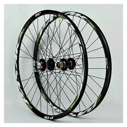 ZNND Mountain Bike Wheel ZNND Mountain Bike Wheelset 29 MTB Double Wall Alloy Rim Cassette Hub Sealed Bearing Disc Brake Quick Release 7 / 8 / 9 / 10 / 11 Speed 32H (Color : Green)