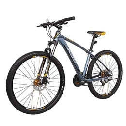 GJZM vélo GJZM Mountain Bike Adult Mountain Bikes, 27.5 inch Anti-Slip Vélos, Aluminium Frame Hardtail Mountain Bike with Dual Disc Brake, 27-Speed ​​Bicycle, Yellow, 17.5