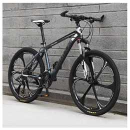 LKAIBIN vélo LKAIBIN Vélo de cross pour sports de plein air 27 vitesses, suspension avant, VTT avec double freins à disque, cadre en aluminium, 66 cm, gris