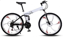 MJY vélo MJY Vélo VTT, cadre pliant en acier à haute teneur en carbone 26 pouces à vitesse variable Double absorption des chocs trois roues de coupe vélo pliable 6-20, 24 vitesses