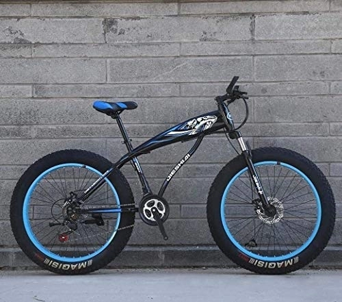 Fat Tyre Mountain Bike : 24" / 26" 27-Velocità Mountain Bike, Bike Ruota Neve, doppio freno a disco, forte ammortizzante della forcella anteriore, Outdoor Off-Road Beach bici, (Color : F)