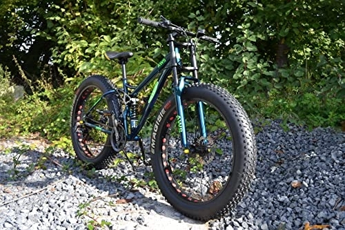 Fat Tyre Mountain Bike : 26 pollici AWS Fat Tire Bike Mountain Bike Fatbike a sospensione completa 21 marce