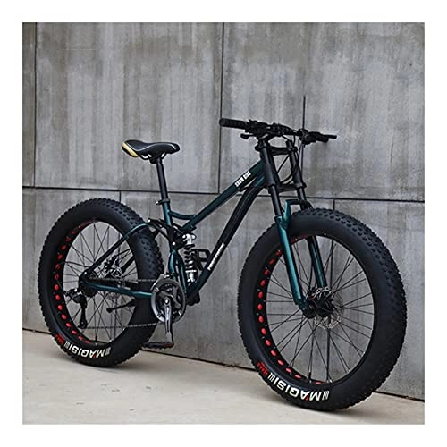 Fat Tyre Mountain Bike : 26 pollici ruota 27 velocità Adulto Mountain Fat Bike Bike Velocità Velocità Velocità Bicicletta Bicicletta Off-Road Snowmobile Uomo Guida all'aperto MTB ( Color : Blue Spoke wheel , Size : 27 Speed )