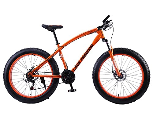 Fat Tyre Mountain Bike : ASEDF Mountain Bike per Bambini, Uomini E Donne, con Cambio Shimano a 21 Marce Orange