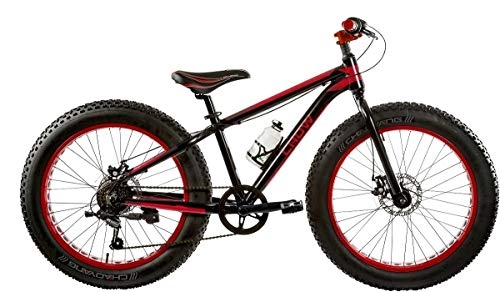 Fat Tyre Mountain Bike : Bici Misura 24 Bambino MTB Fat Bike Crow Alluminio 6V Art. FAT24CW