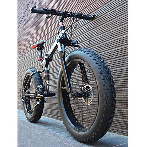 Fat Tyre Mountain Bike : Bicicletta di alta qualit 4.0 Super Wide pneumatici Spiaggia / Neve bici, uomini e donne Folding Mountain bike, 26 pollici 7 / 21 / 24 / 27 / 30 velocit variabile biciclette, [regalo Piccolo regalo pacchett