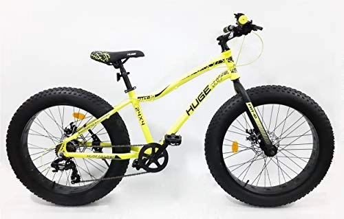 Fat Tyre Mountain Bike : Bicicletta Fat Bike 24" telaio in alluminio – Freni a doppio disco – Dotato di 6 velocità Shimano e di impugnatura a conchiglia Rapid Fire STEF41 Shimano