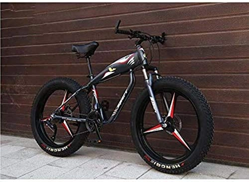 Fat Tyre Mountain Bike : BMX 26 Pollici Ruote da Mountain Bike della Bicicletta for Gli Adulti, Fat Tire Hardtail MBT Bici, Acciaio ad Alto Carbonio Telaio, Doppio Freno a Disco 6-11 (Color : Grey, Size : 21 Speed)