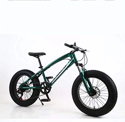 Fat Tyre Mountain Bike : Cloth-YG Fat Tire - Mountain bike da uomo, doppio freno a disco, telaio in acciaio al carbonio, 7 velocità, ruote da 20 pollici, H, 66, 04 cm