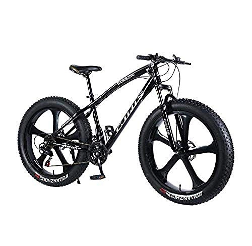 Fat Tyre Mountain Bike : CXY-JOEL Mountain Bike Bicycle 26 × 4.0 Inch Fat Tire Mtb Bike Uomo S Mountain Bike Ammortizzatore Forcella Anteriore e Dual Disc Brake-Green_21 Speed