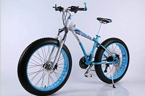 Fat Tyre Mountain Bike : GuiSoHn Neve Bike MTB Doppio Disco Mountain Grasso Bicicletta Sospensione Telaio In Alluminio 4 "Pneumatico Ruota In Alluminio