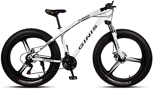 Fat Tyre Mountain Bike : HJRBM Mountain Bike off-Road Beach Snow Bike 21 / 24 / 27 / 30 Speed ​​Speed ​​Mountain Bike 4.0 Wide Tire Adulto Outdoor Riding 6-6，D，30 Speed ​​fengong (Color : D)