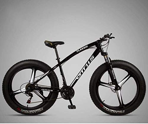 Fat Tyre Mountain Bike : HYCy Mountain Bike Bicicletta per Adulti, 26 × 4.0 Pollici Bicicletta MTB Fat Tire, Telaio in Acciaio al Carbonio Ad Alta Resistenza, Forcella Anteriore Ammortizzante E Doppio Freno a Disco