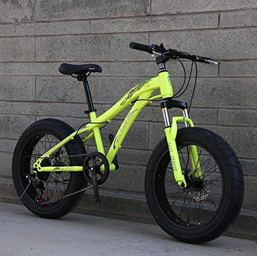 Fat Tyre Mountain Bike : HYCy MTB Bicicletta Fat Tire Bike, Mountain Bike per Adulti e Adolescenti con Freni a Disco e Forcella Ammortizzata a Molla, Telaio in Acciaio al Carbonio