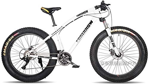Fat Tyre Mountain Bike : LBYLYH ATV, 24 Pollici Fat Tire Hardtail Mountain Bike, Sospensioni Telaio Doppio E Terreno di Montagna Forcella Ammortizzata, Vs, 21 velocità