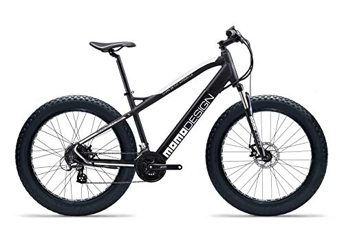 Fat Tyre Mountain Bike : Momo, Bicicletta MD-E26MTBF-W CAPRI 26" Unisex adulto, nero e bianco, unica
