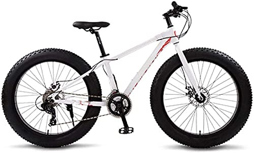 Fat Tyre Mountain Bike : Mountain Bike, Bici da Strada Biciclette Bicicletta Completamente in Alluminio 26 Pneumatici da Neve Freni a Disco da 24 velocità MTB, per l'ambiente Urbano e Il pendolarismo da e per Il Lavoro