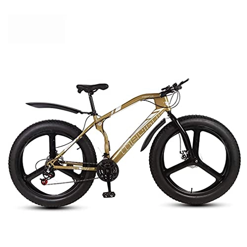 Fat Tyre Mountain Bike : N&I Beach Snow Bicycle Fat Tire Mountain Bike for Adults Men Women Foldable High Carbon Steel Frame Full Suspension Bicycle Double Disc Brake Black 24 inch 24 Speed Black 24 inch 30 Speed