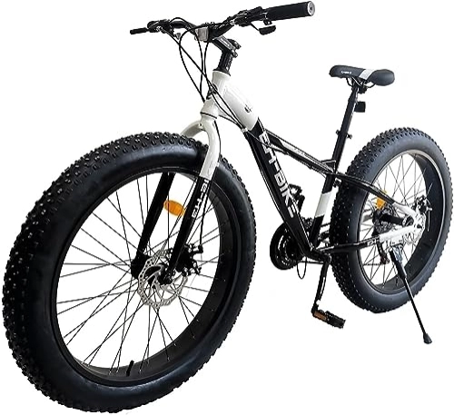 Fat Tyre Mountain Bike : Premium Mountain Bike, Bici da corsa for sport da corsa Mountain bike da uomo con telaio in acciaio alto da 26 pollici Bici da strada da esterno 21 velocità MTB a sospensione completa Mountain Bike