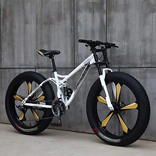 Fat Tyre Mountain Bike : QinnLiuu Mountain Bike per Adulti Mountain Bike da 26 Pollici MTB Country Cambio Bici 7 / 21 / 24 / 27 velocità MTB per Adulti con Sedile Regolabile, 1, 26 inch 21 Speed