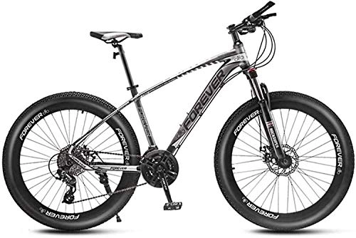 Fat Tyre Mountain Bike : QZ 27.5 Pollici Mountain Bikes, Adulti 24 / 27 / 30 / 33-Velocit Hardtail Mountain Bike, Telaio in Alluminio, all Terrain Mountain Bike, Sedile Regolabile (Color : D, Size : 24 Speed)