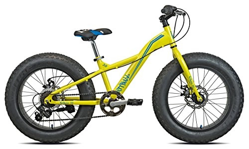 Fat Tyre Mountain Bike : TORPADO Bici Fat Bike Pit Bull 20'' Acciaio 6v Giallo (Bambino) / Bicycle Fat Bike Pit Bull 20'' Steel 6v Yellow (Kid)