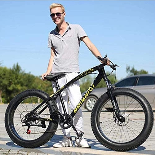 Fat Tyre Mountain Bike : TRGCJGH Mountain Bike Pedali in PVC per Bicicletta con Doppio Freno A Disco Rigido in Acciaio al Carbonio Ad Alto Tenore di Carbonio Mountain Bike per Adulti, 24inches-24Speed