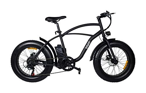 Fat Tyre Mountain Bike : Vivobike Fat VFA20 Uomo, Nero, unica