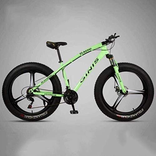 Fat Tyre Mountain Bike : WJSW Mountain Bicycle - City Road Bicycle Dual Suspension Mountain Bikes Sport Leisure (Colore: Verde, Dimensione: 30 velocità)