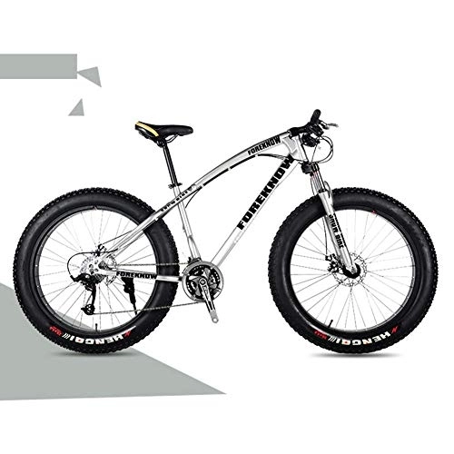 Fat Tyre Mountain Bike : XBSLJ Mountain Bike, Bici da Città Mountain Bike, 21 / 24 / 27 velocità 26 Pollici 4.0 Fat Bike Mountain Bike Sospensione Ammortizzatore Bici da Neve
