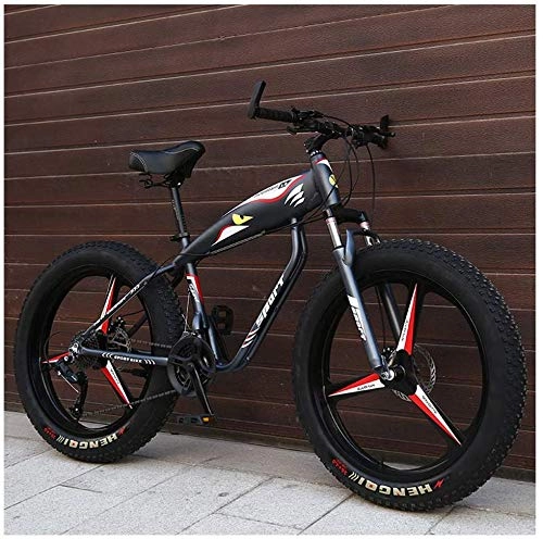 Fat Tyre Mountain Bike : YIHGJJYP Bicicletta Uomo 26" Mountain Bike Telaio Hardtail Fat Tire in Alluminio Womens Alpini della da con Sospensione Anteriore, Grigio, 27 velocit 3 Razze