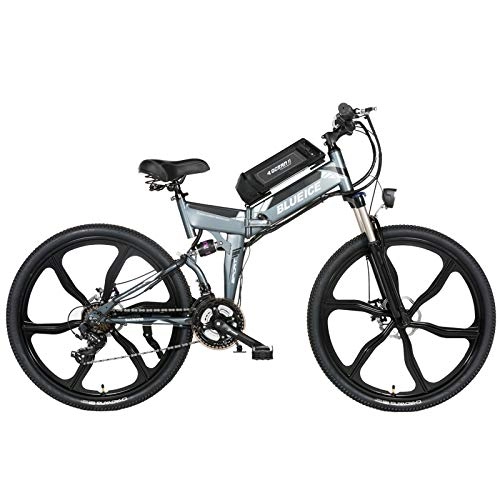 Mountain bike elettrica pieghevoles : 26 Pollici E-Bike Mountain Bike Unisex 48V Grande capacit Batteria al Litio Bici Elettrica da Pieghevole Bicicletta da Montagna Speed Assist