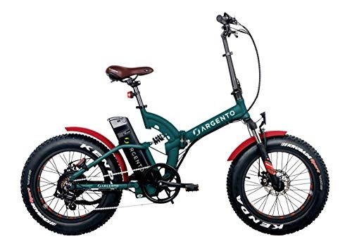 Mountain bike elettrica pieghevoles : Argento Fat Foldable, E-Bike Unisex – Adulto, Verde Acqua, M