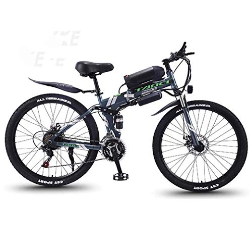 Mountain bike elettrica pieghevoles : Bici elettrica, 26" Mountain Bike per Adulti, all Terrain Biciclette 21-velocit, 36V 30KM Pure Chilometraggio Batteria Rimovibile agli ioni di Litio