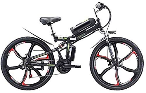 Mountain bike elettrica pieghevoles : Bicicletta Elettrica, 26 '' Pieghevole mountain bike elettrica, bicicletta elettrica con batteria agli ioni di litio da 48V 8Ah / 13Ah / 20Ah, sospensione completa premium e marcia a 21 velocità, moto