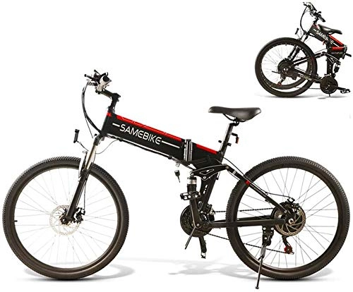 Mountain bike elettrica pieghevoles : Bicicletta Elettrica 28" Trekking elettrico / Touring Bike for adulti, 21 velocità con bicicletta elettrica con 10.4Ah / 48V rimovibile agli ioni di litio, Sospensione anteriore, freni a disco doppio,