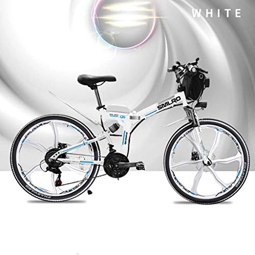 Mountain bike elettrica pieghevoles : Bicicletta elettrica da Mountain Bike a 21 velocità 48V 350W 10Ah Motore Elettrico da 48 Volt 350 Watt