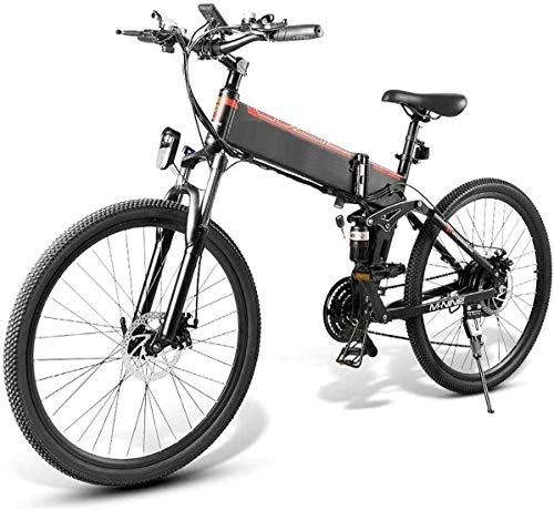 Mountain bike elettrica pieghevoles : COUYY Folding E-Bike, Bicicletta elettrica da 26 Pollici 48V 10.4Ah 350W, Elettrico Pieghevole Mountain Bike 21 velocità