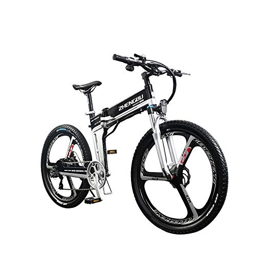 Mountain bike elettrica pieghevoles : CYYC Pieghevole Bicicletta Elettrica Mountain Bike Ciclomotore 48V 10Ah Batteria al Litio Invisibile 400W Motore di Potenza Brushless-Nero