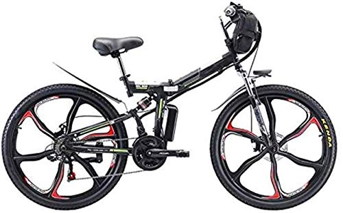 Mountain bike elettrica pieghevoles : Ebikes, 26 '' pieghevole mountain mountain bike, bicicletta elettrica con batteria agli ioni di litio da 48 V 8Ah / 13ah / 20Ah, sospensione completa premium e 21 ingranaggi a velocità, motore 350W, 8