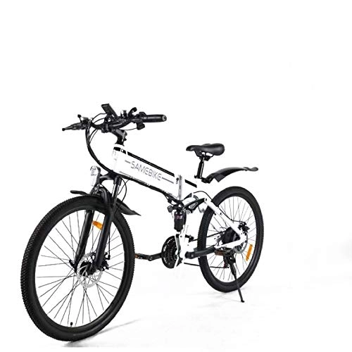 Mountain bike elettrica pieghevoles : Fafrees Mountain Bike Elettrica per Adulti 48 V10 Ah, 21 Velocità, Bicicletta Elettrica Pieghevole con Strumento LCD Centrale Funzione USB