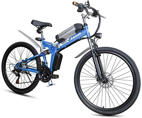 Mountain bike elettrica pieghevoles : FEE-ZC Bicicletta elettrica Portatile Pieghevole per Mountain Bike Universale per Adulti velocità Bici Fino a 40 km / h Pedalata assistita EBike con acceleratore