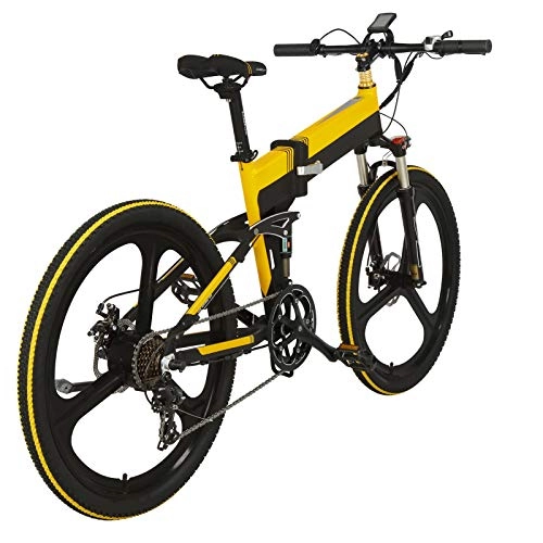 Mountain bike elettrica pieghevoles : FinWell 400w Folding Electric Bicycle with 5inch LCD Meter And 26inch Wheel Aluminum Alloy 7 Speed Foldable Bike for Adult And Teenagers Electric Mountain Bike