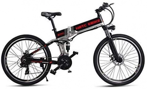 Mountain bike elettrica pieghevoles : GBX E-Bike per Adulti, Mountain Bike da 26 Pollici 500 W ad Alta Velocit 40 Km / H Pieghevole Bicicletta 48 V Batteria Al Litio Telaio Nascosto