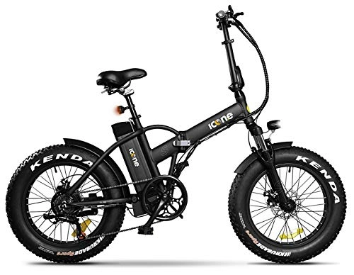Mountain bike elettrica pieghevoles : giordanoshop Black, Icon.e Bici Elettrica Pieghevole AllRoad Plus 250W Pure Unisex Adulto, No Size